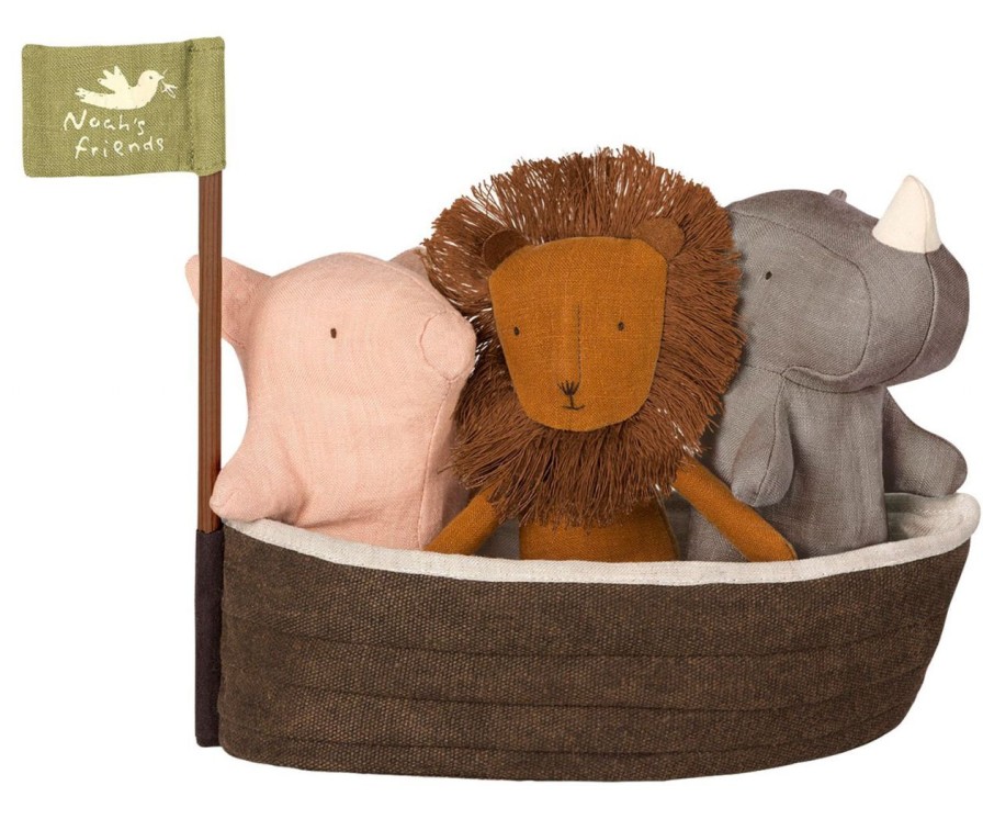 Kinderwelt Maileg Kuscheltiere | Maileg Noah´S Arche Noah M. 3 Tieren