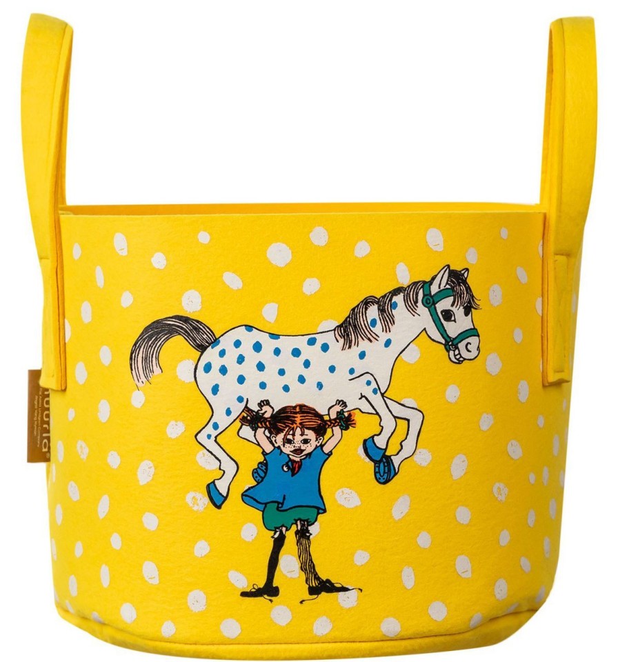 Kuche & Haushalt Muurla Korbe | Muurla Pippi Langstrumpf Pippi & Pferd Aufbewahrungskorb Aus Recyceltem Pet Hohe 24 Cm O 30 Cm