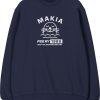 Fashion Makia Clothing Pullover& Sweatshirts & Strickjacken | Makia Clothing Unisex Sweatshirt Mit Print Konnus Dunkelblau Special Edition Fur Scharen & Seen