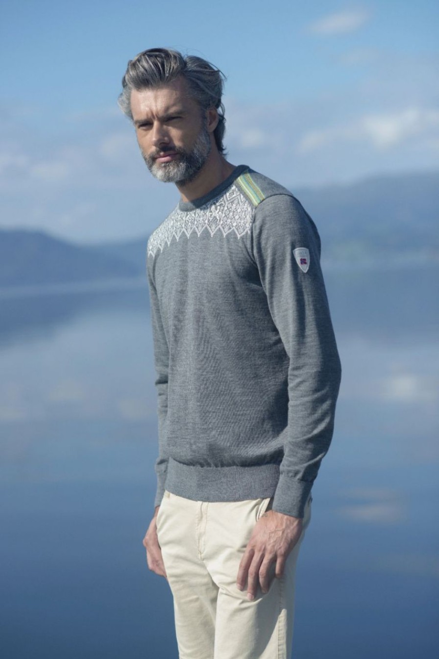 Geschenke Dale of Norway Norwegen | Dale Of Norway Herren Merino Pullover Navyblau Lillehammer