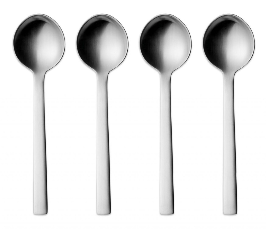 Kuche & Haushalt Georg Jensen Loffel | Georg Jensen New York Dessertloffel 4 Stk. Matt