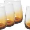 Kuche & Haushalt Broste Copenhagen Wasser & Softdrink | Broste Copenhagen Amber Glas 35 Cl Braungelb 4 Stk.