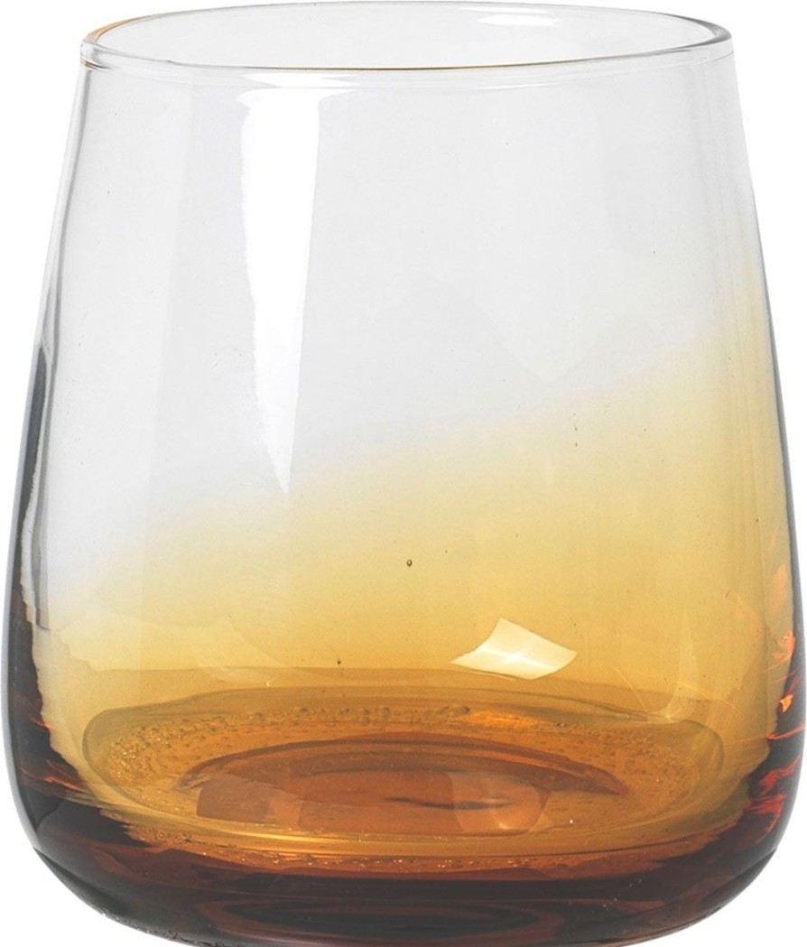 Kuche & Haushalt Broste Copenhagen Wasser & Softdrink | Broste Copenhagen Amber Glas 35 Cl Braungelb 4 Stk.