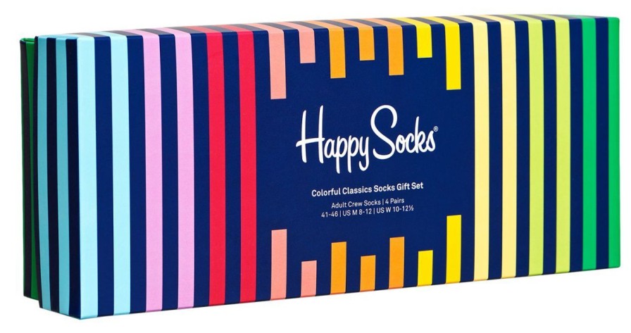 Fashion Happy Socks Strumpfe | Happy Socks Unisex Strumpfe Colorful Geschenkbox 4 Stk.