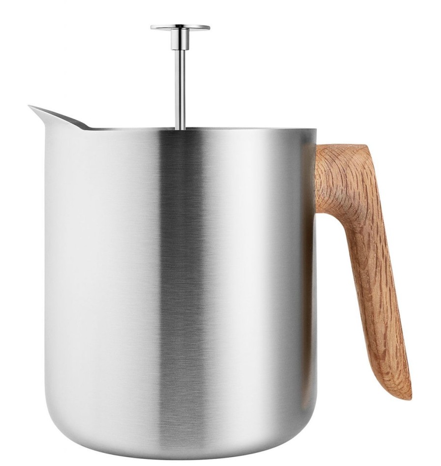 Kuche & Haushalt Eva Solo Kaffee & Tee | Eva Solo Nordic Kitchen Teezubereiter/ Isolierkanne 1 L Edelstahl Mit Holzgriffen