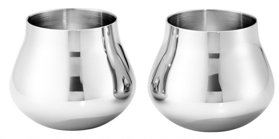 Kuche & Haushalt Georg Jensen Spirituosen | Georg Jensen Sky Schnapsglas 8 Cl 2 Stk. Edelstahl