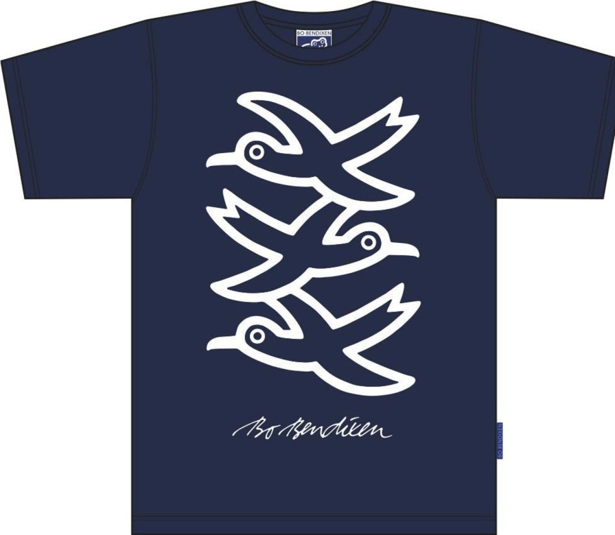 Fashion Bo Bendixen Shirts | Bo Bendixen Unisex T-Shirt Marineblau 3 Mowen