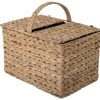 Kuche & Haushalt Bloomingville Korbe | Bloomingville Aufbewahrungskorb Mit Deckel Wasserhyazinthe H 33 Cm B 35 Cm L 36 Cm Natur Jasmy