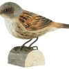 Geschenke Wildlife Garden | Wildlife Garden Decobird Heckenbraunelle Handgeschnitzt