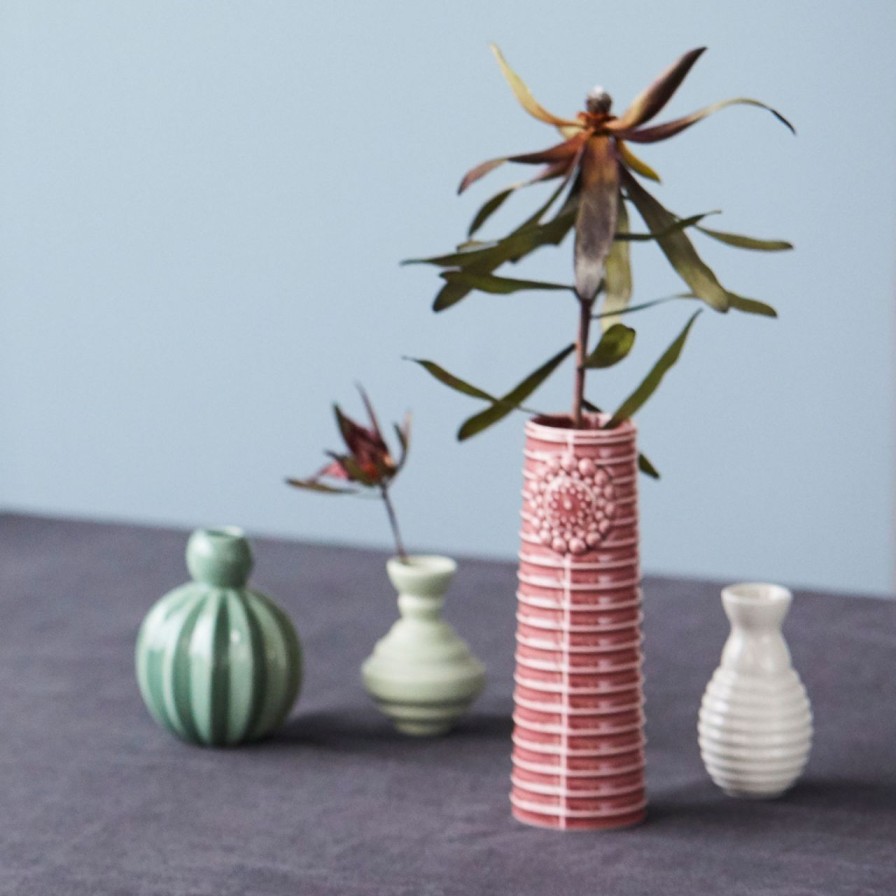 Geschenke Dottir Nordic Design | Dottir Nordic Design Samsurium Minibell Miniaturvase 3Er Set Hellgrau, Weis, Grun