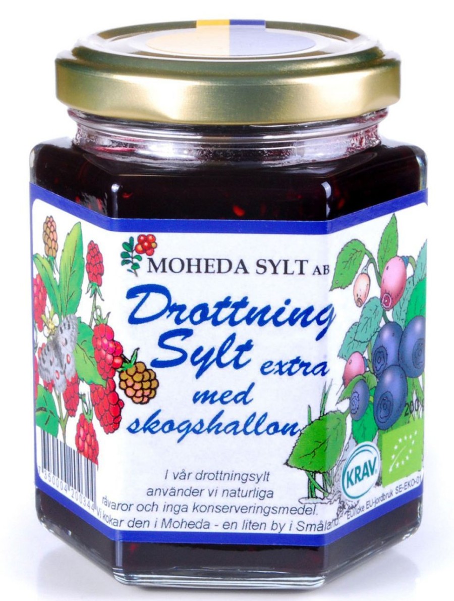 Kuche & Haushalt Moheda Marmelade & Sonstiges | Moheda Bio Blaubeer Himbeer Konfiture Drottningsylt Extra 200 G