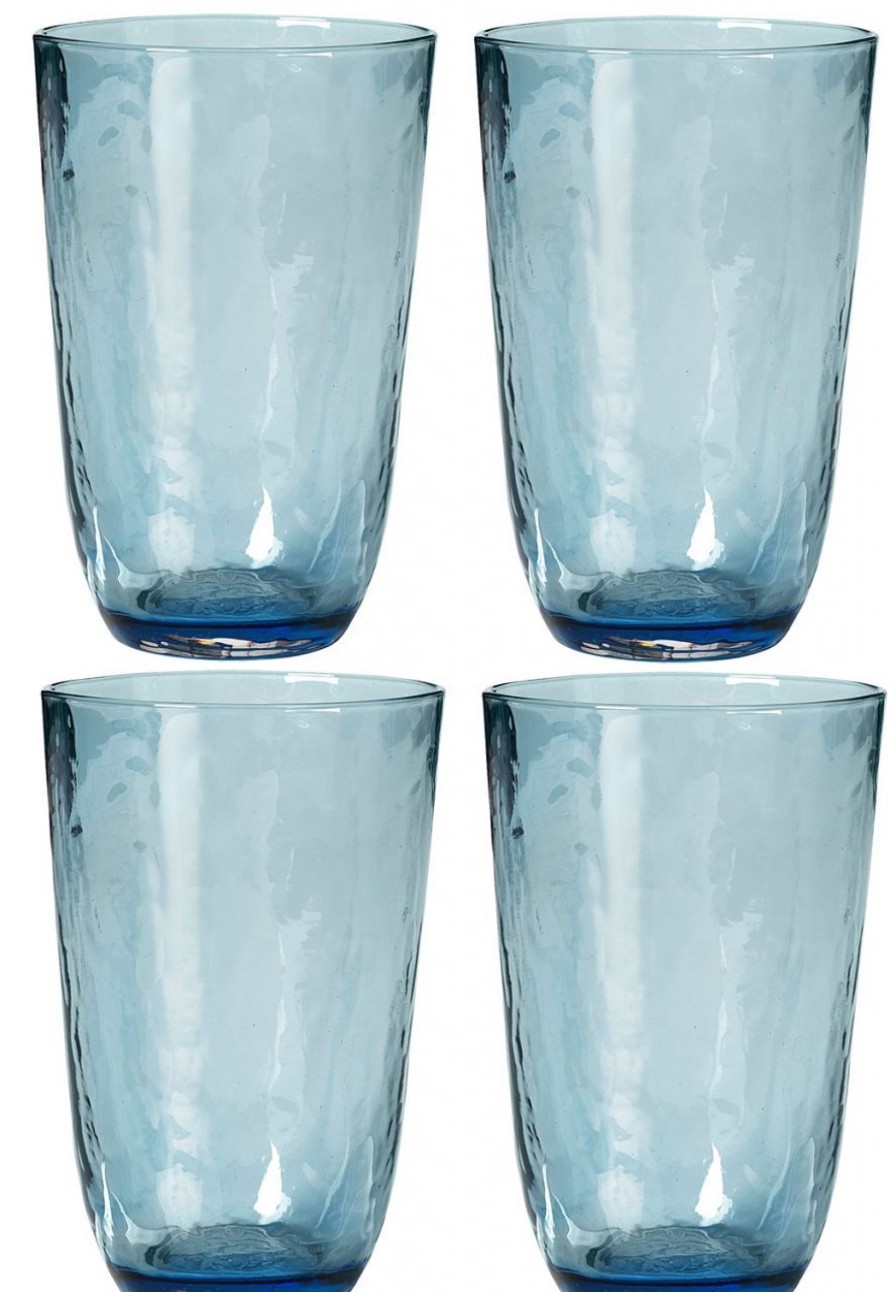 Kuche & Haushalt Broste Copenhagen Wasser & Softdrink | Broste Copenhagen Hammered Glas 50 Cl 4 Stk.