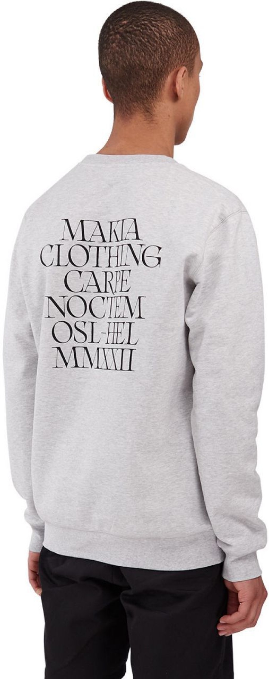 Fashion Makia Clothing Pullover& Sweatshirts & Strickjacken | Makia Clothing Herren Fleece Sweatshirt Hellgrau / Print Solstice (Sonnenwende)