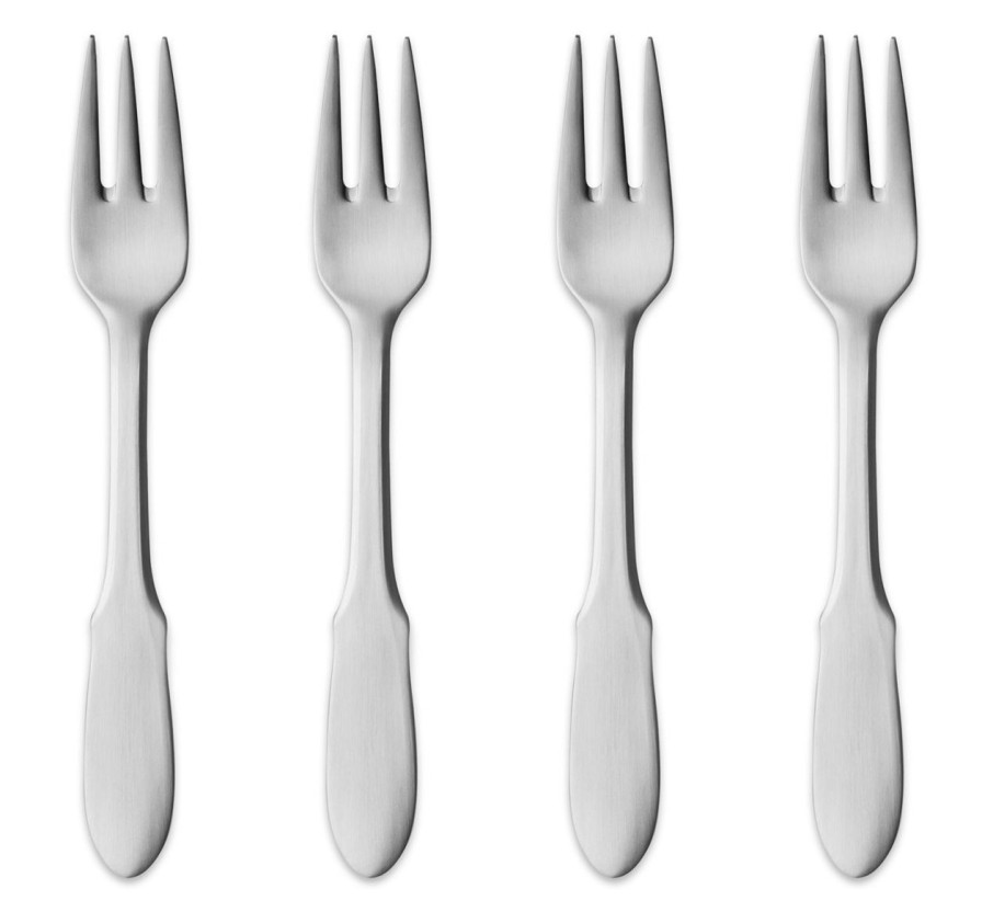 Kuche & Haushalt Georg Jensen Sets | Georg Jensen Mitra Kuchengabel 4 Stk. Matt