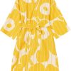 Fashion Marimekko Bademantel & Nachtwasche | Marimekko Damen Bademantel / Strandmantel Fruhlingsgelb, Ecru Unikko Vesi (Wasser)