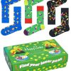 Fashion Happy Socks Strumpfe | Happy Socks Unisex Strumpfe Healthy Lifestyle Geschenkbox 3 Stk.