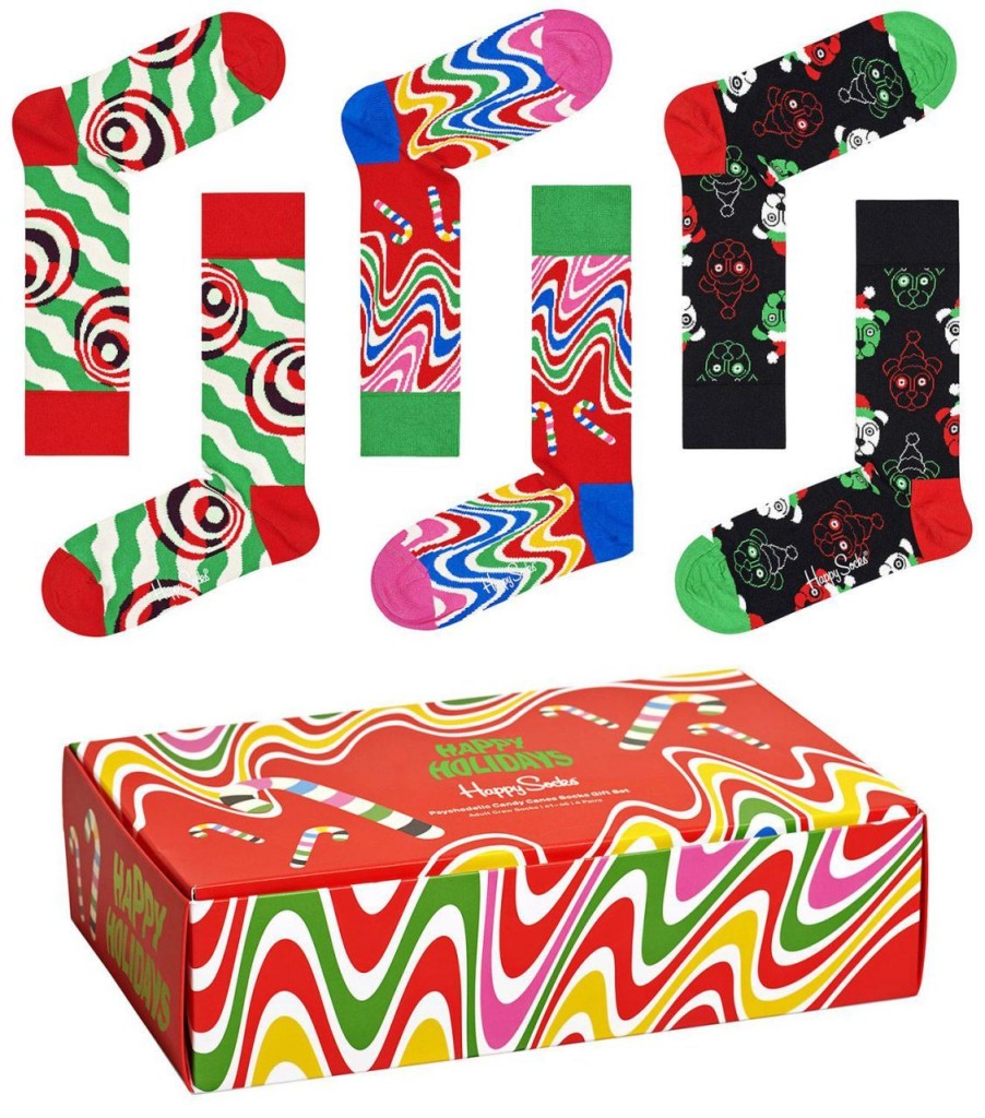 Fashion Happy Socks Strumpfe | Happy Socks Unisex Strumpfe Frohliche Weihnachten Geschenkbox 4 Stk.