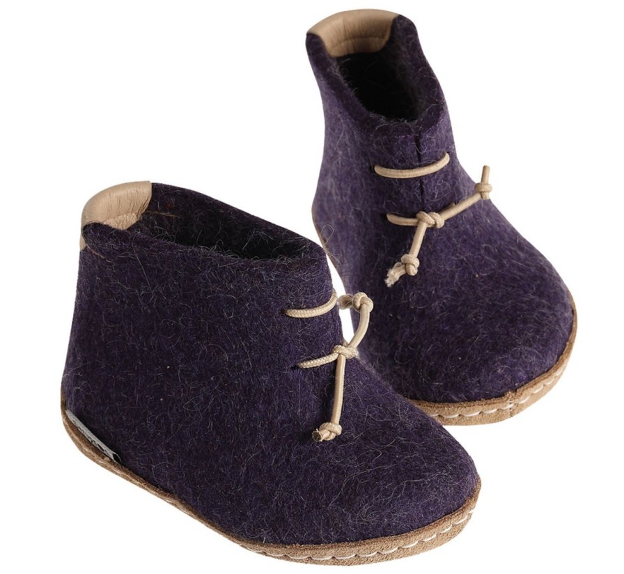 Kinderwelt Glerups Schuhe | Glerups Modell Gk Babyfilzstiefel Ledersohle