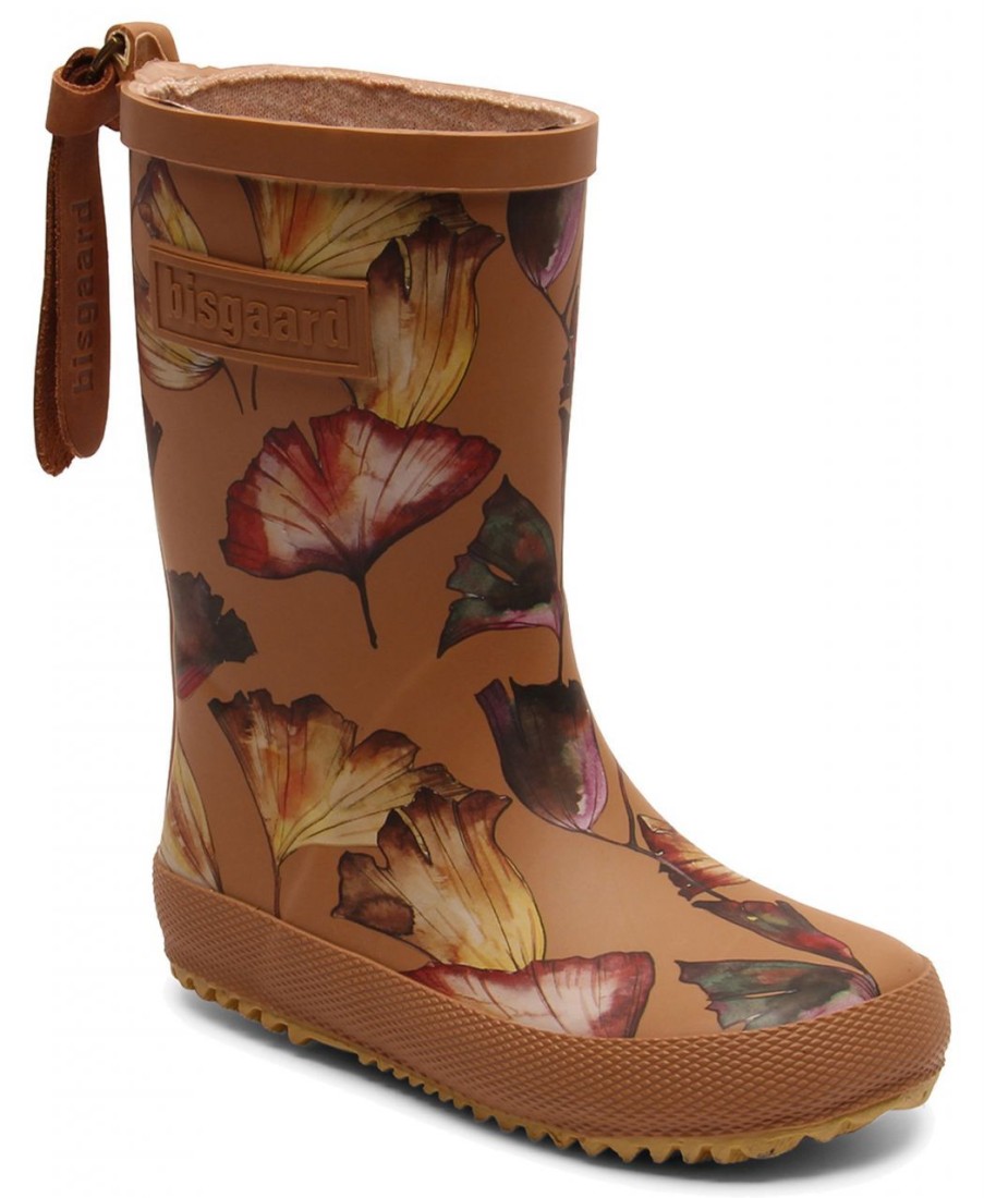 Kinderwelt Bisgaard | Bisgaard Madchen Kinder Gummistiefel Fashion Camel Flowers