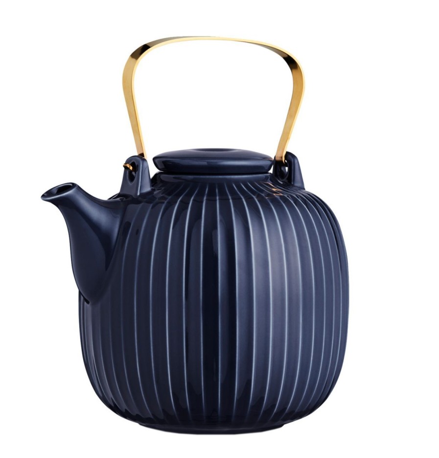 Kuche & Haushalt Kähler Design Servierteile | Kahler Design Hammershoi Teekanne 1,2 L Indigo