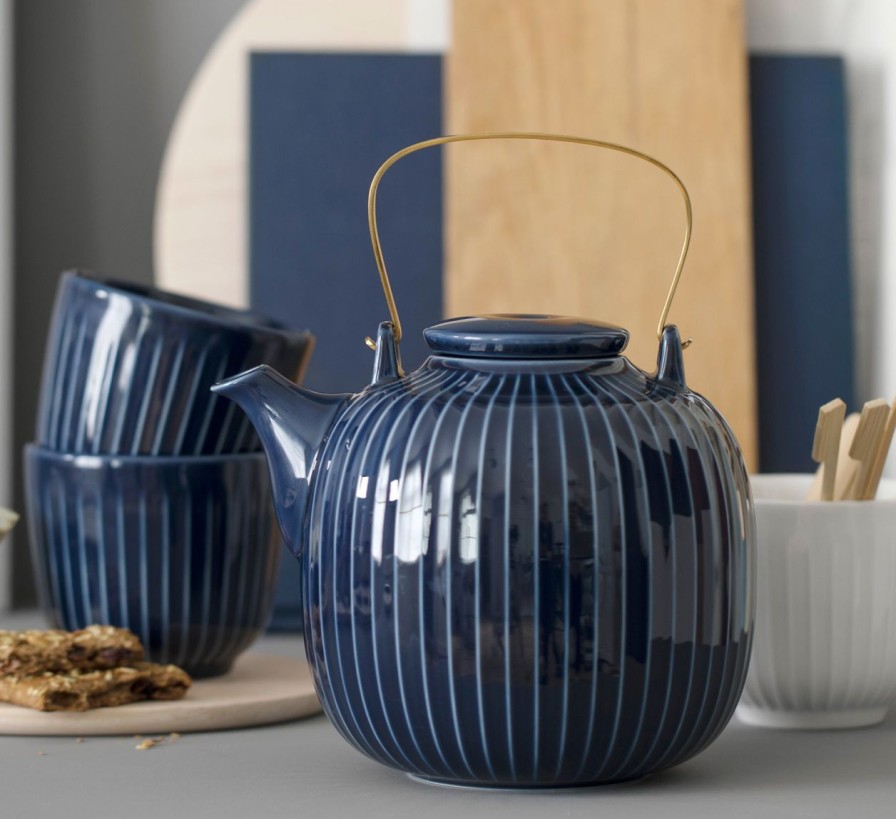 Kuche & Haushalt Kähler Design Servierteile | Kahler Design Hammershoi Teekanne 1,2 L Indigo