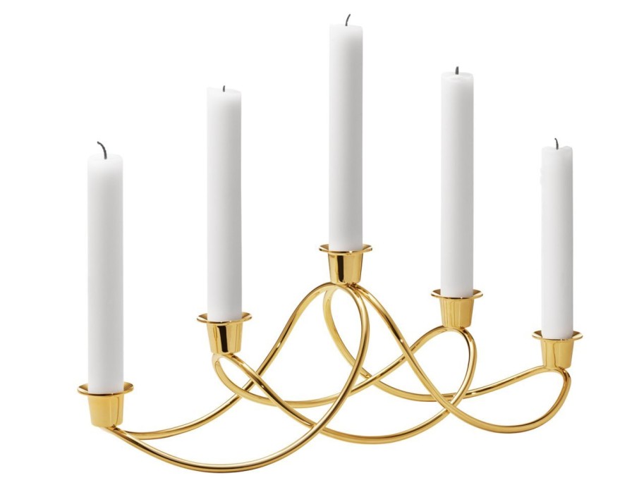 Geschenke Georg Jensen | Georg Jensen Harmony Kerzenstander 5 Flg.