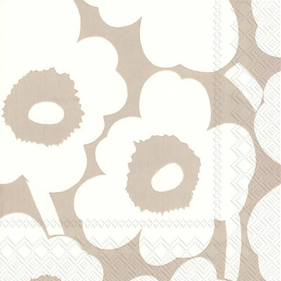 Geschenke Marimekko Naturfarbe Sand | Marimekko Unikko Papierservietten 33X33 Cm 20 Stk.