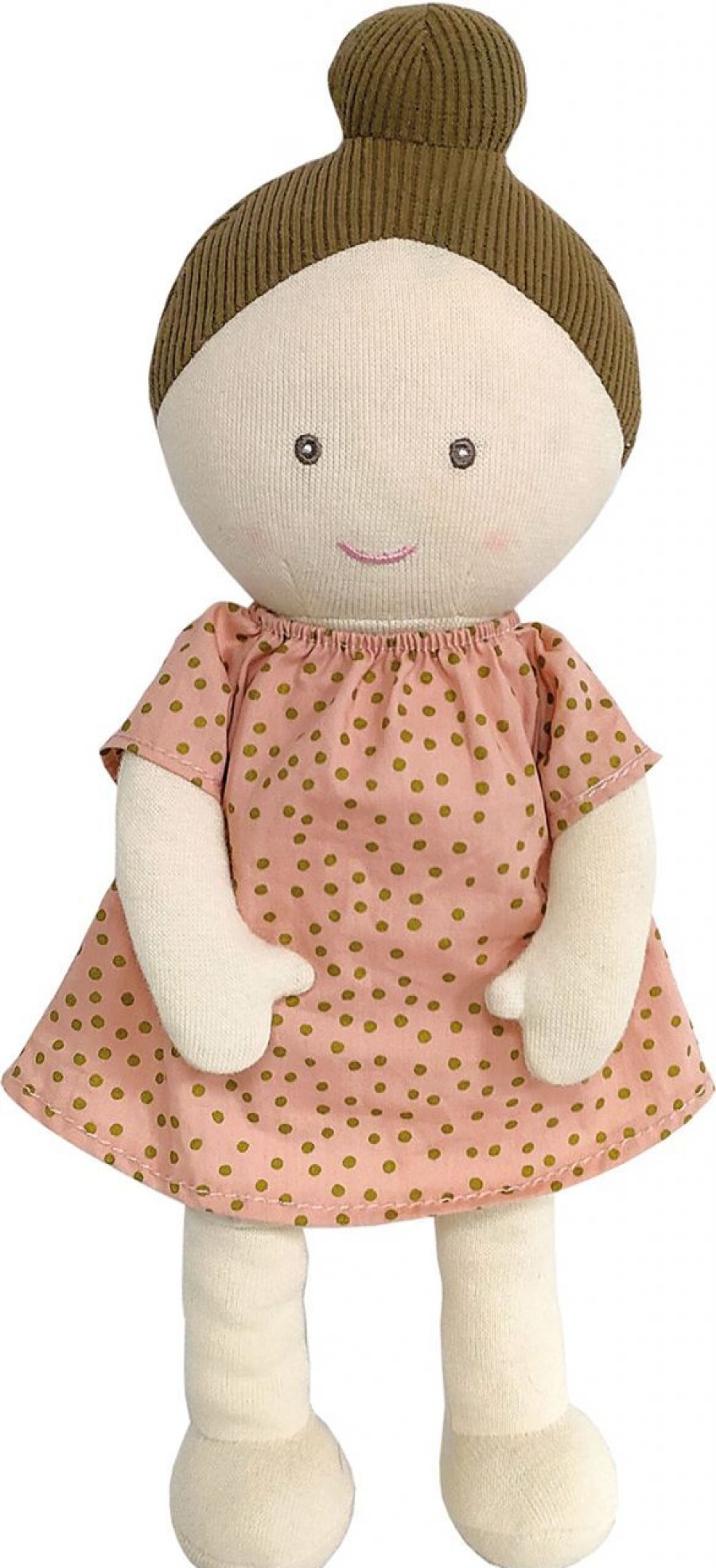 Kinderwelt Jabadabado Kuscheltiere | Jabadabado Puppe Astrid Hohe 30 Cm Weis, Braun, Rosa