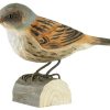 Geschenke Wildlife Garden | Wildlife Garden Decobird Heckenbraunelle Handgeschnitzt