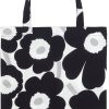 Fashion Marimekko Taschen & Accessoires | Marimekko Unikko Tragetasche (Oko-Tex) 33X32 Cm Weis, Platin, Schwarz