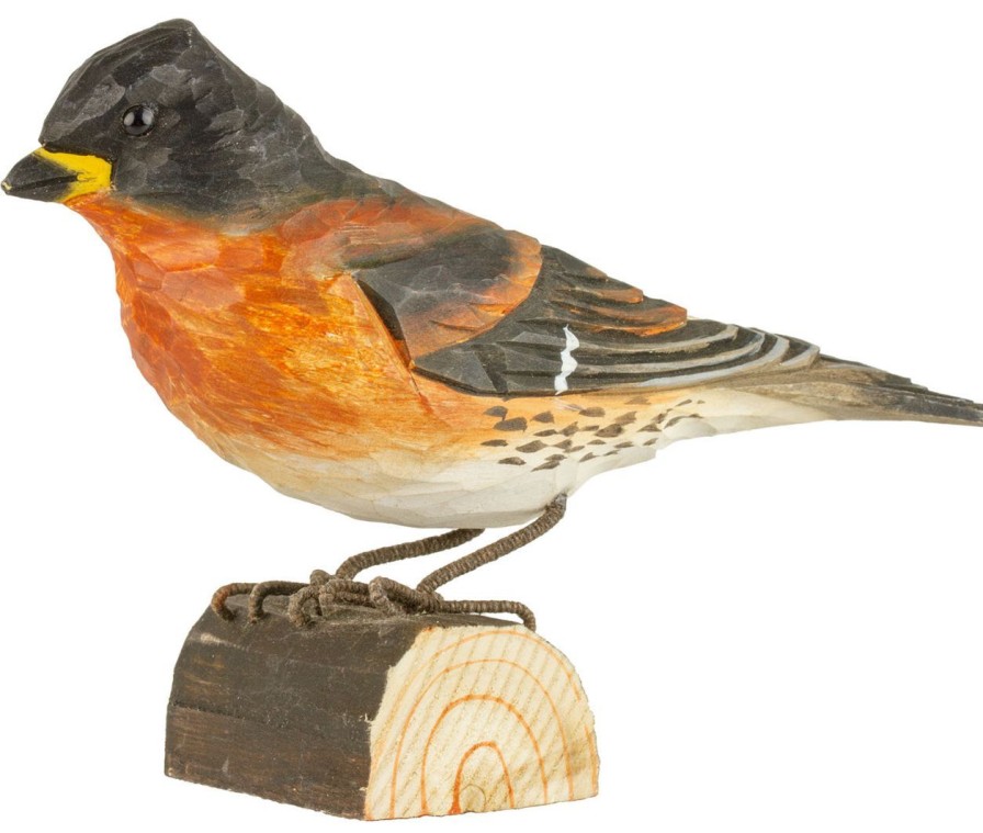 Wohnen Wildlife Garden Figuren | Wildlife Garden Decobird Bergfink Handgeschnitzt