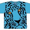 Kinderwelt Bo Bendixen Oberbekleidung | Bo Bendixen Unisex Kinder T-Shirt Turkis Tiger