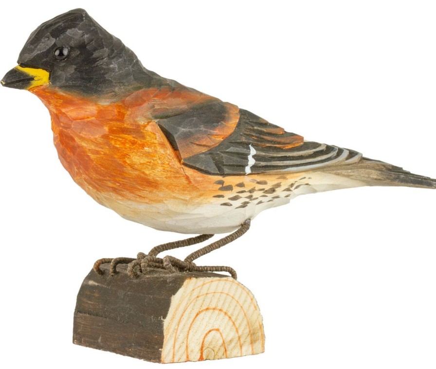 Geschenke Wildlife Garden | Wildlife Garden Decobird Bergfink Handgeschnitzt