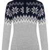 Fashion Dale of Norway Pullover& Sweatshirts & Strickjacken | Dale Of Norway Damen Merino Pullover Mit Kragen Myking