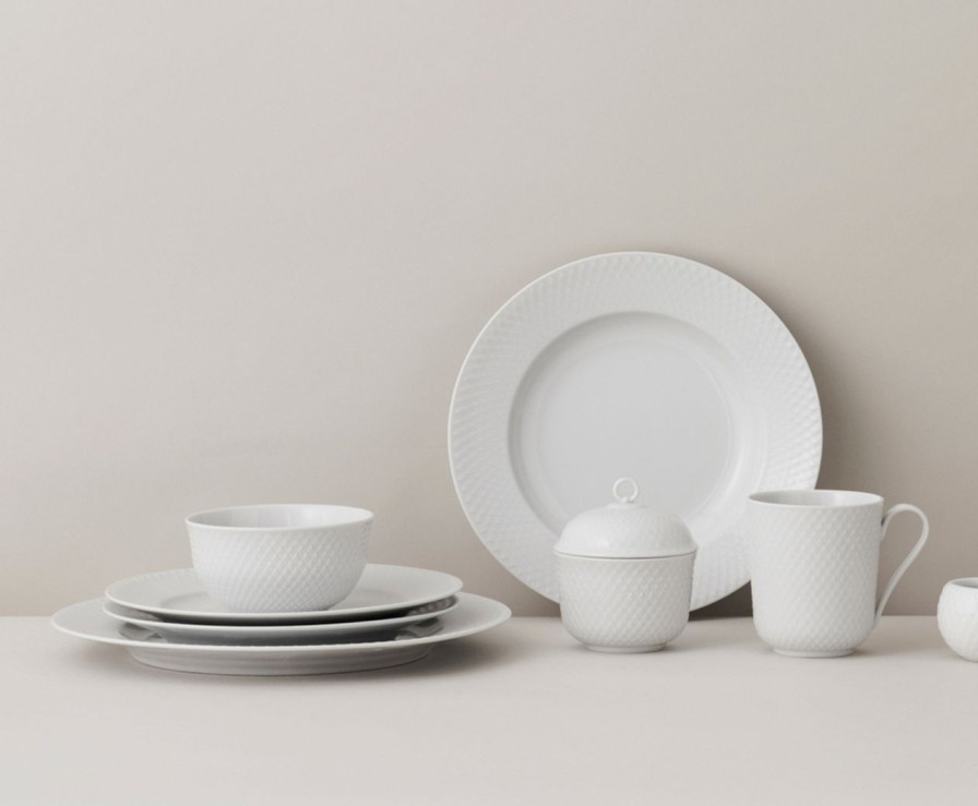 Kuche & Haushalt Lyngby Porcelæn Servierteile | Lyngby Porcelaen Rhombe Zuckerdose