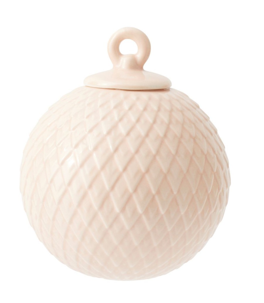 Geschenke Lyngby Porcelæn Naturfarbe Sand | Lyngby Porcelaen Rhombe Christbaumkugel