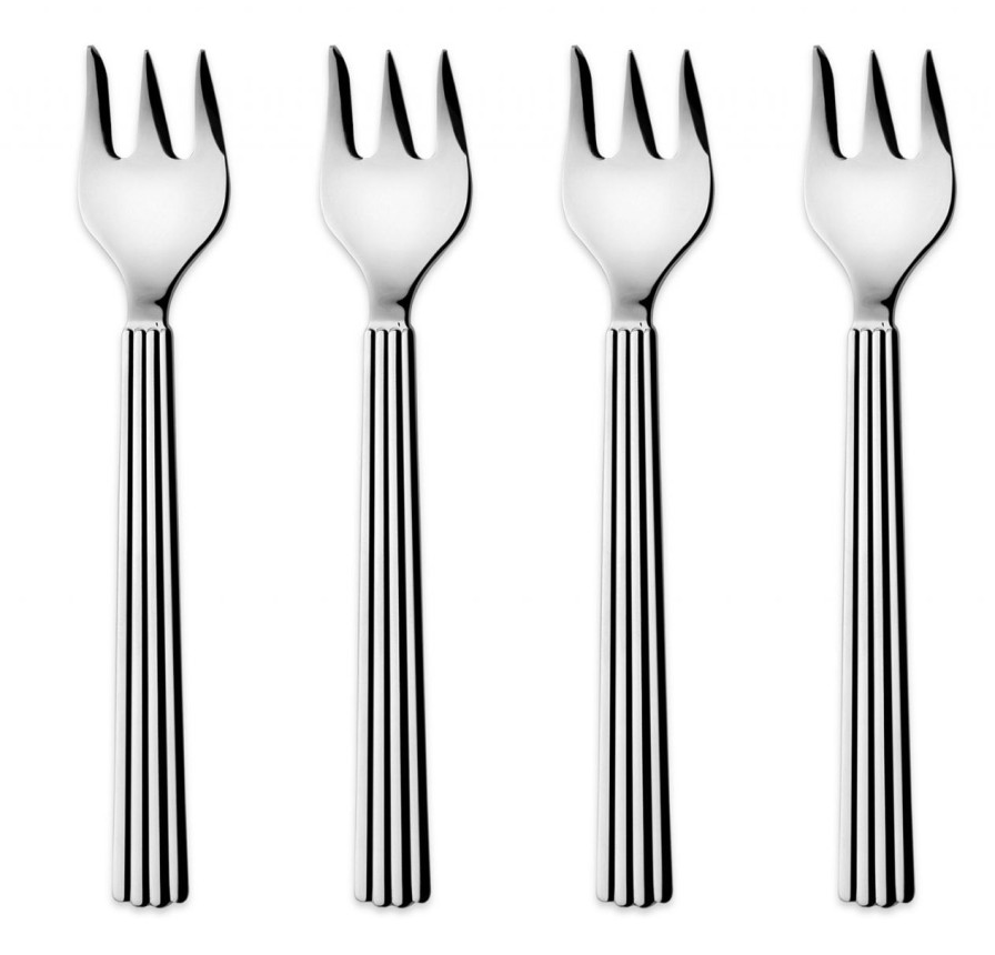 Kuche & Haushalt Georg Jensen Sets | Georg Jensen Bernadotte Kuchengabel 4 Stk. Poliert