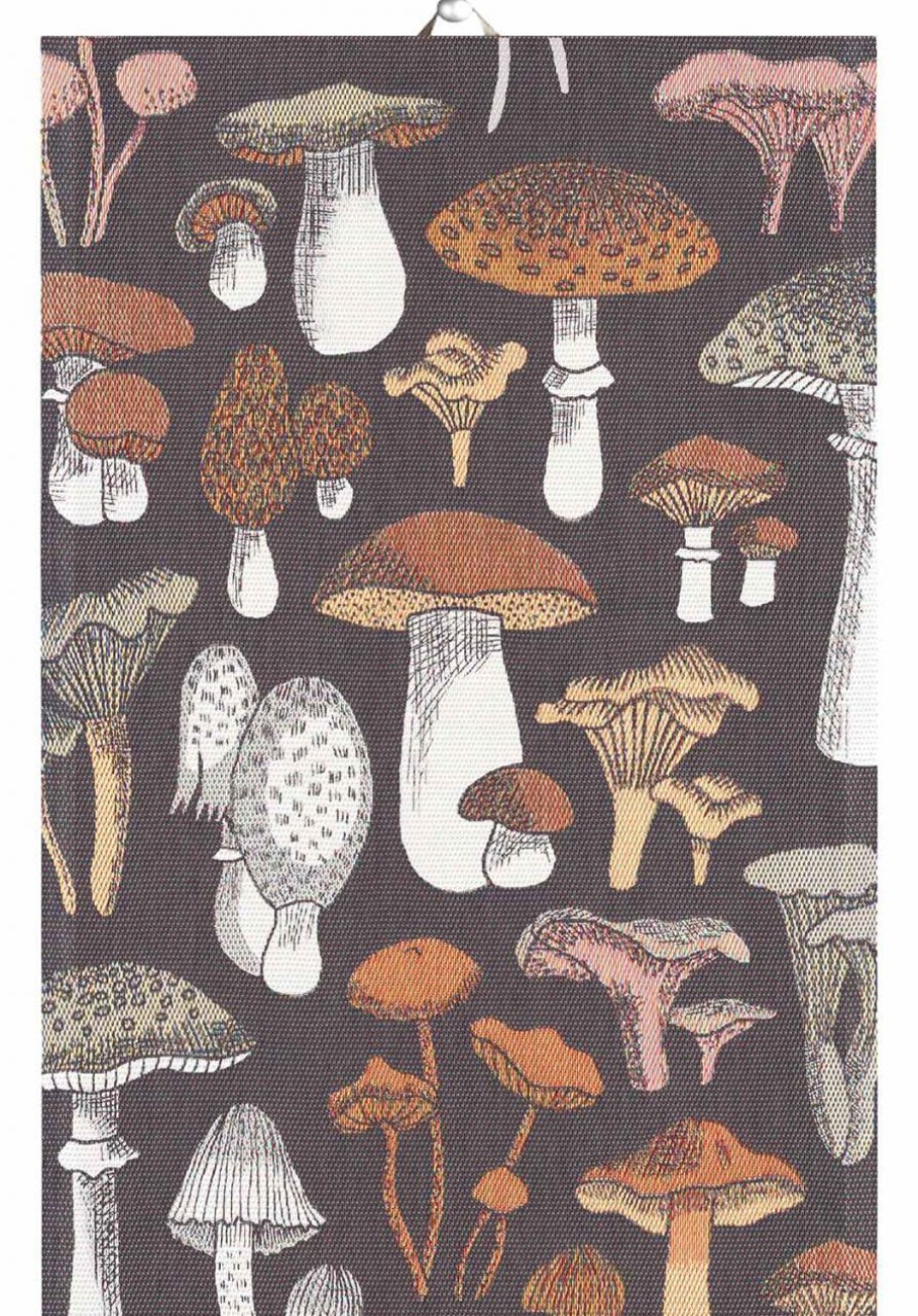 Kuche & Haushalt Ekelund | Ekelund Herbst Schwammerl (Pilz) Geschirrtuch (Oko-Tex) 40X60 Cm