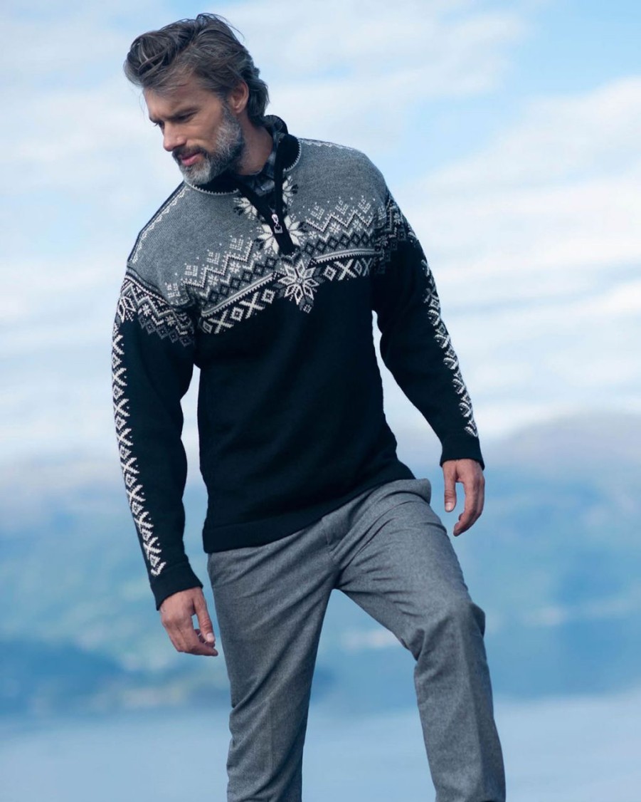 Fashion Dale of Norway Pullover& Sweatshirts & Strickjacken | Dale Of Norway Herren Pullover Mit Kragen 140Th Anniversary