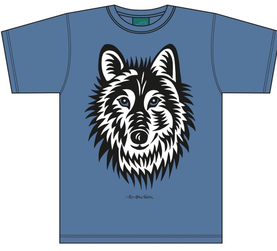 Fashion Bo Bendixen Shirts& Tops & Kleider | Bo Bendixen Unisex T-Shirt Blaugrau Wolf