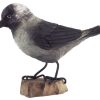 Wohnen Wildlife Garden Figuren | Wildlife Garden Decobird Dohle Handgeschnitzt