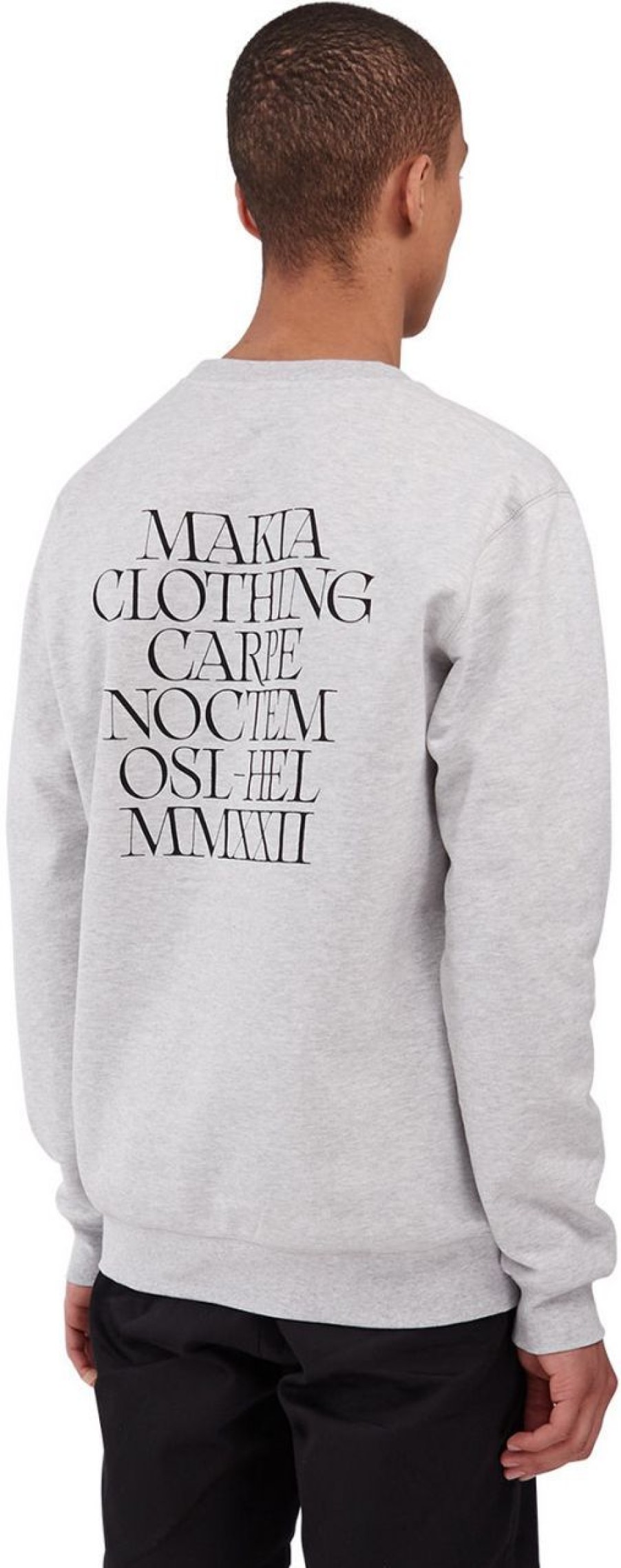 Fashion Makia Clothing Pullover& Sweatshirts & Strickjacken | Makia Clothing Herren Fleece Sweatshirt Hellgrau / Print Solstice (Sonnenwende)