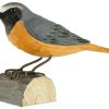 Wohnen Wildlife Garden Figuren | Wildlife Garden Decobird Gartenrotschwanz Handgeschnitzt