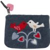 Geschenke Klippan | Klippan Lovebirds Filzborse 10X14 Cm Handarbeit