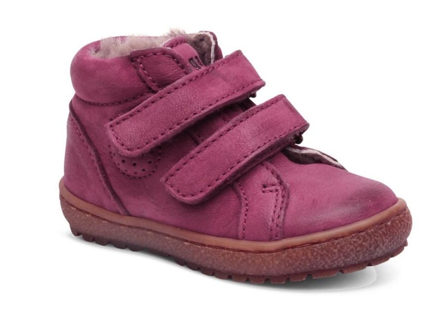 Fashion Bisgaard | Bisgaard Madchen Kinder Ledersneaker Mit Fell Klettverschlus Pink