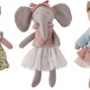 Kinderwelt Bloomingville Puppen & Zubehor | Bloomingville Mini Tierfreunde Puppe 3Er Set Rosa, Mehrfarbig Bonnie