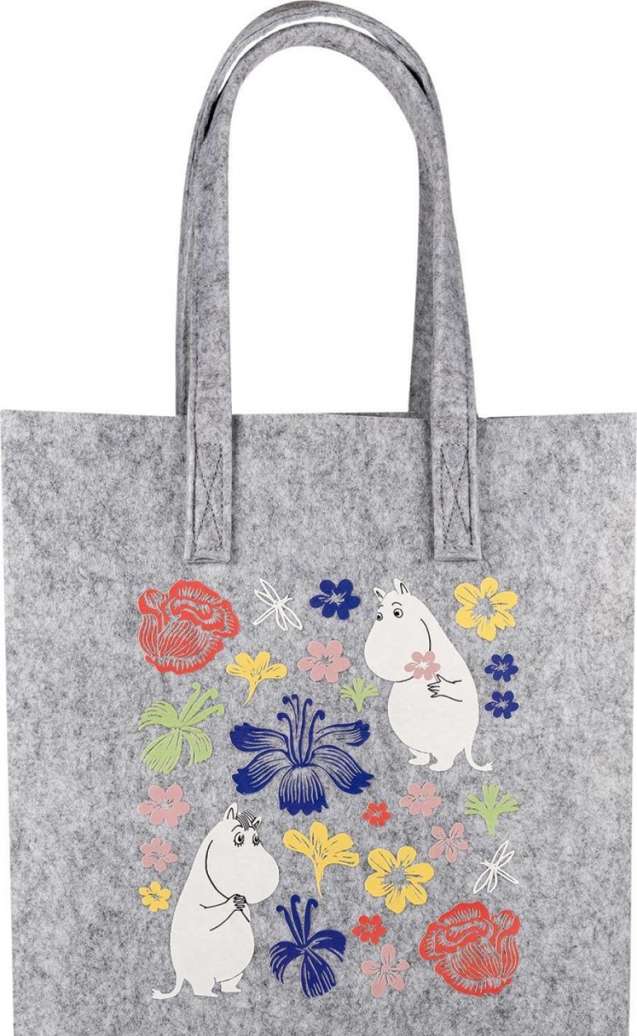 Fashion Muurla Taschen & Accessoires | Muurla Mumin Blumen Tragetasche Recyceltes Pet 15X40X40 Cm Grau, Blau, Rot, Gelb, Rosa, Grun, Weis