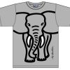 Fashion Bo Bendixen Shirts | Bo Bendixen Unisex T-Shirt Grau Melange Elefant