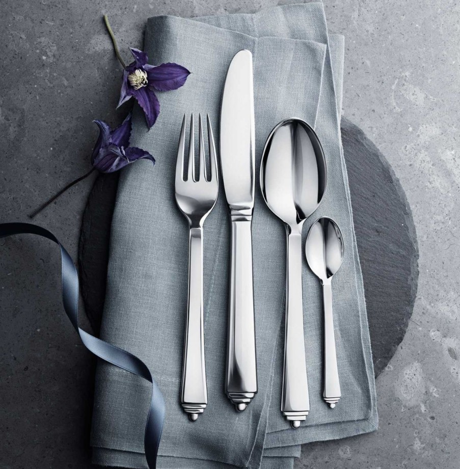 Kuche & Haushalt Georg Jensen Sets | Georg Jensen Pyramid Dessertloffel 4 Stk. Poliert