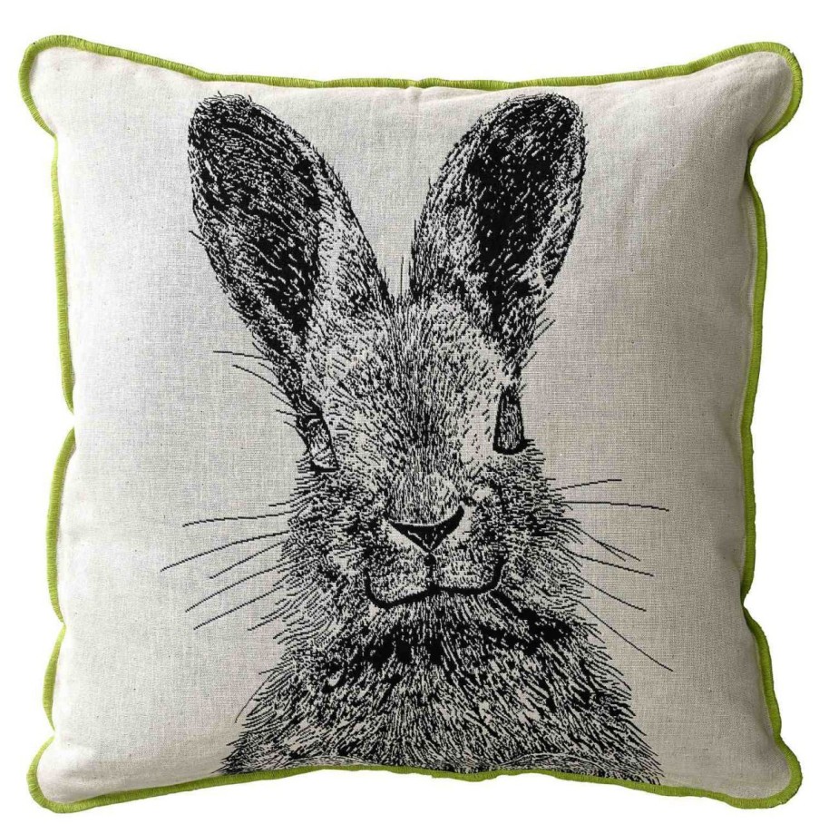 Geschenke Finlayson Ostern | Finlayson Hase Kissenhulle (Oko-Tex) 50X50 Cm Weis, Schwarz